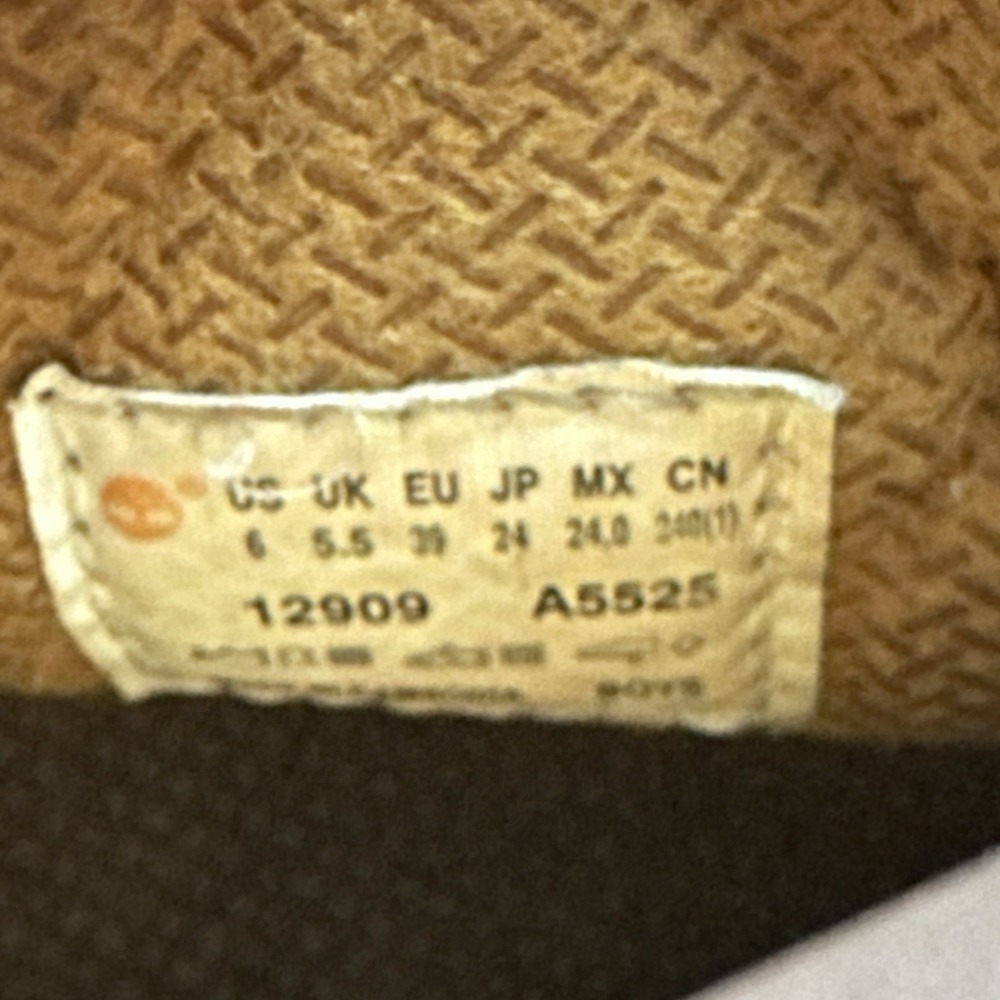 Timberland‎ 6-Inch Premium Boots Wheat Nubuck Waterproof Junior Size 6M - Used - Picture 10 of 10